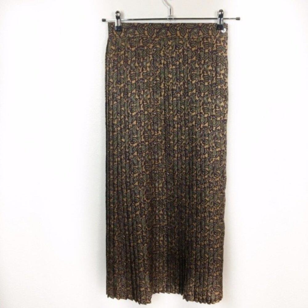 Wool Skirt Secretary Chic Freedberg Nordstrom Vintage Pleated Classic sz XS S